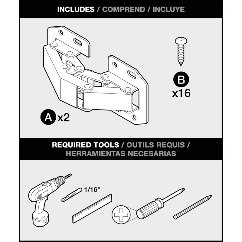 Liberty H01068C-UC-C5 Non-Mortise Concealed Spring Hinge, 1-Pack - Image 3